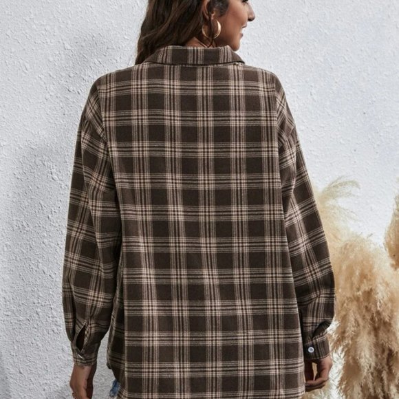 Brown Plaid Flannel - Picture 2 of 3
